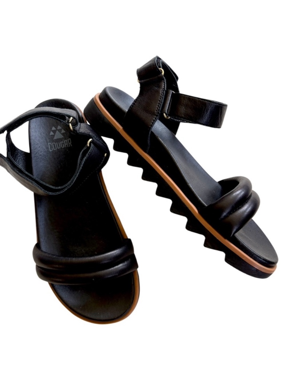EUC Cougar Leather Nolo
Sandals Black Size 9